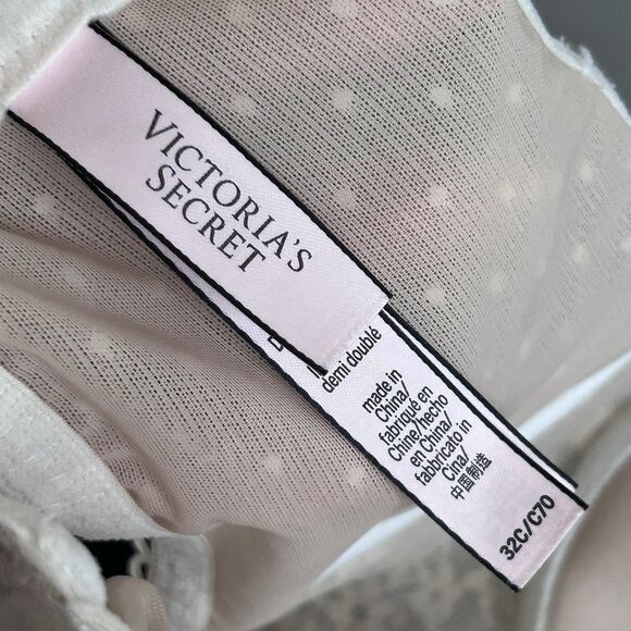 Victorias Secret Bustier Corset Bra Top Size 32C Lace White Nude Sexy Y2K Womens - Picture 5 of 7